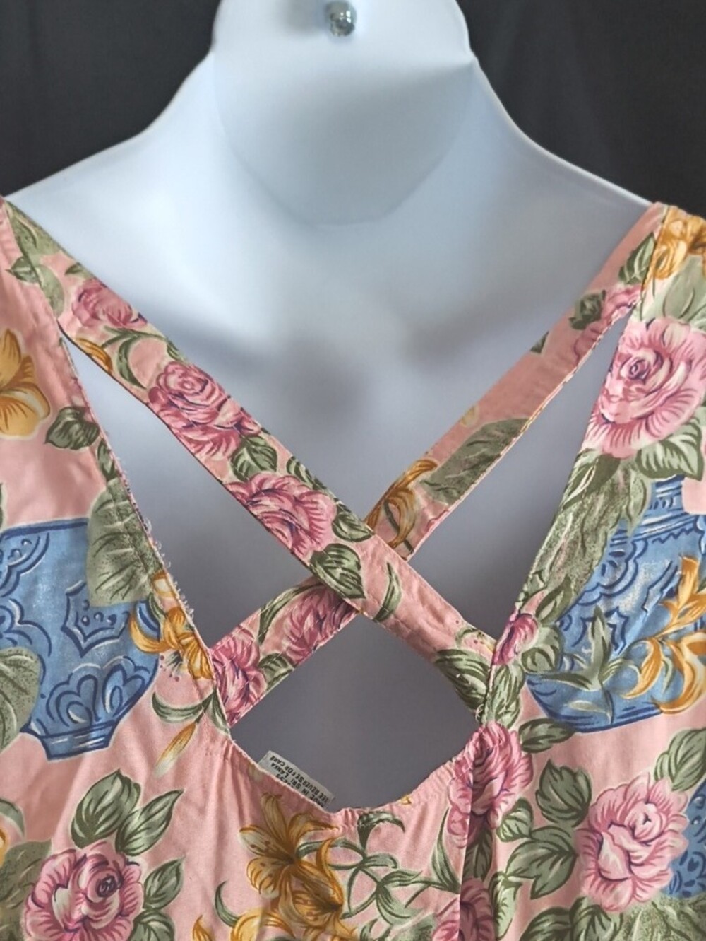 Erika Pink Floral Sleeveless Midi Dress #0027 - Picture 6 of 15